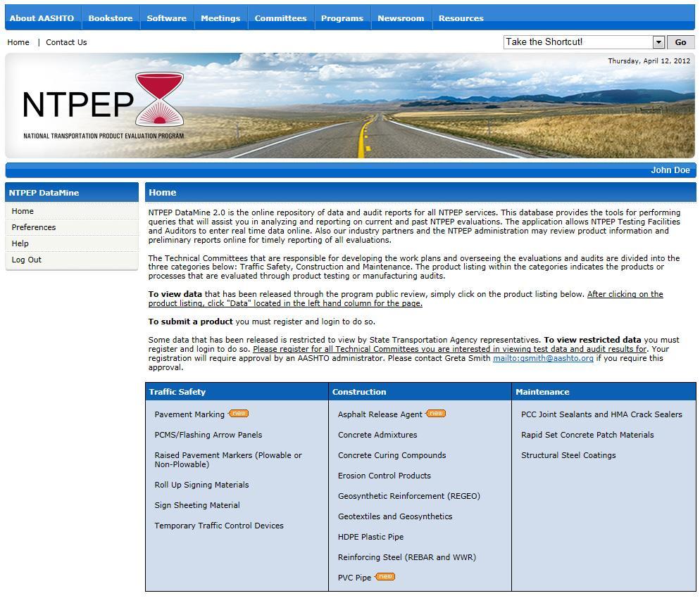2. How to Review Test Results Step 1. (1)Log into the NTPEP DataMine 2.