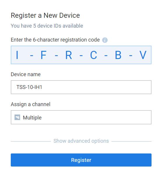 Appspace Dashboard - Device Registration 6. Click Register. If the device is registered successfully, a growl notification appears confirming the device registration.
