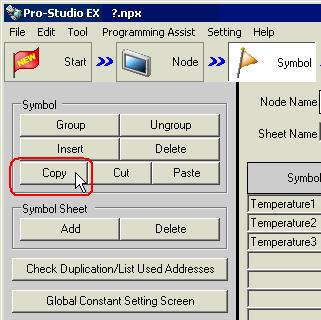 Copying to a Symbol Sheet in Another Network Project File 2 Click the