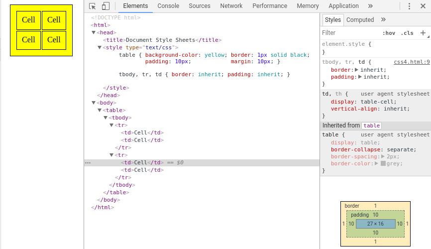 Debugging CSS Google Chrome and Mozilla Firefox allow you to inspect individual HTML