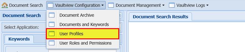 Keyword Filters allow the Vaultview Administrator to restrict Role members to specific documents with a document type. (ie.