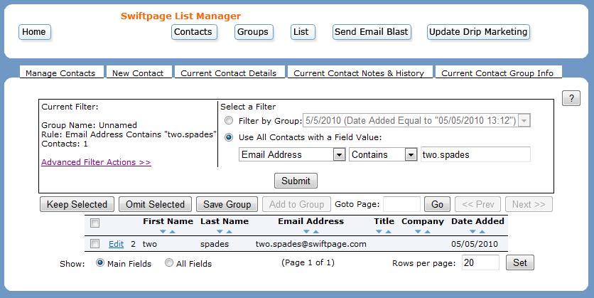 Quick Start Guide T: Using the Swiftpage Cnnect List Manager The Swiftpage Cnnect List Manager can be used t imprt yur cntacts, mdify cntact infrmatin, create grups ut f thse cntacts, filter yur