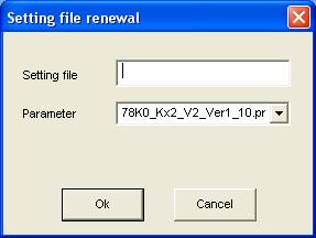 Fig. 41 Setting file information from 01 to 08 can be newly registered or selected.