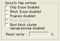(6) Security flag settings Sets a security flag. Items that can be set vary by target device. Items for which the setting is not allowed cannot be set. Fig.