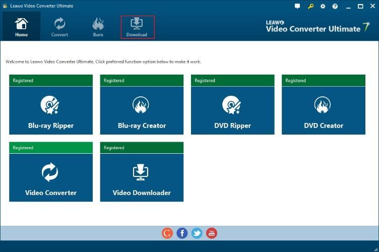 4 Download Online Video File Switch to downloading interface by clicking Download button on the sub-menu to get ready for the online video downloading process. 4.1 Step 1.