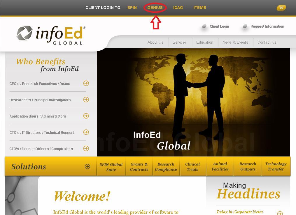 To create your profile: 1. Visit http://www.infoedglobal.com 2.