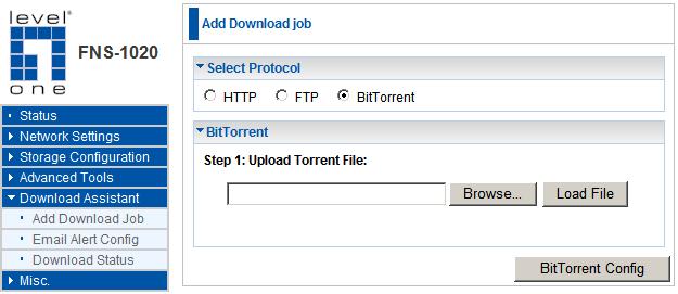 Step 1: You will need to first upload the Torrent file to the