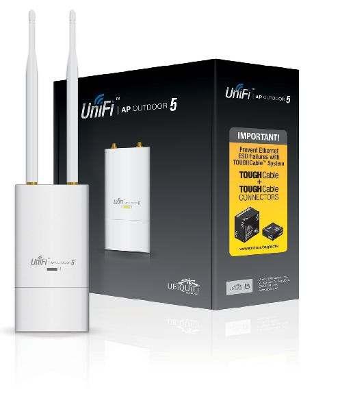 Datasheet Take UniFi outdoors and link farther t han the st andard UAP with the UAP-Outdoor. The UAP-Outdoor includes two external ant ennas and a secondary Ethernet port for bridging.