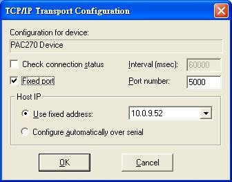 Step 4: On the TCP/IP Transport Configuration dialog, select the Fixed port check box, and then click the OK button Step 5: On