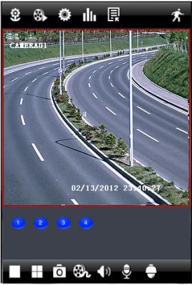 2. Main Interface Image view Playback Setting Information view Server list Logoff Single channel