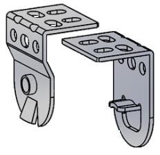 D683565S TW Patent# M467417 100 SETS / BOX R-IB23-MEZ- CL/EP-XX 23mm MINI EZ CLUTCH/POSITIONEER BRACKETS Used on adjustable UNI-Rail-Zebra shade Maximum 4' x 4' or 3 lb