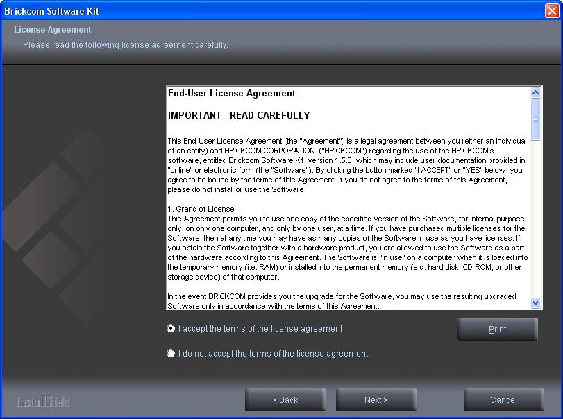 Read the End-User License Agreement and check the