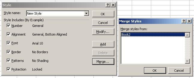3.6.5 Merging Styles from Different Workbooks To maintain formatting consistency across a group of worksheets, you can keep the worksheets in the same workbook.