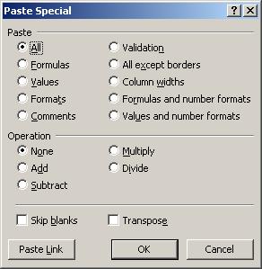 2.1.3 Paste Special 2.1.3.1 Pasting Selectively Using Paste Special Paste Special is quite possibly the most useful power-editing feature of all.