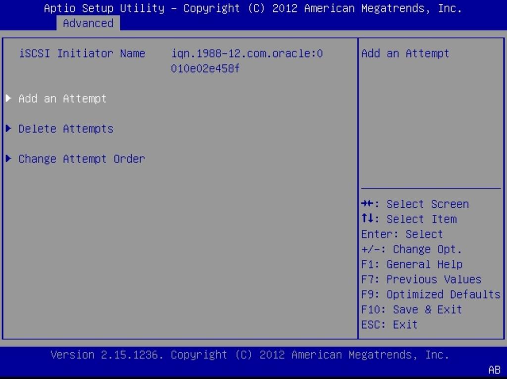 Modify iscsi Virtual Drive Properties in UEFI Boot Mode (BIOS) a. 6. Select the first iscsi NIC port MAC address.
