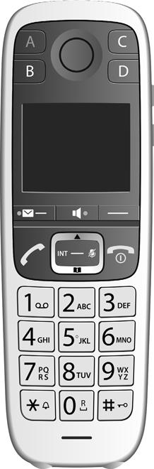 Handset Overview Handset 1 2 3 4 5 6 7 8 9 10 11 12 13 14 Changing the display language: p. 43 1 Direct dialling key A ( p. 13) ("SOS key", p.