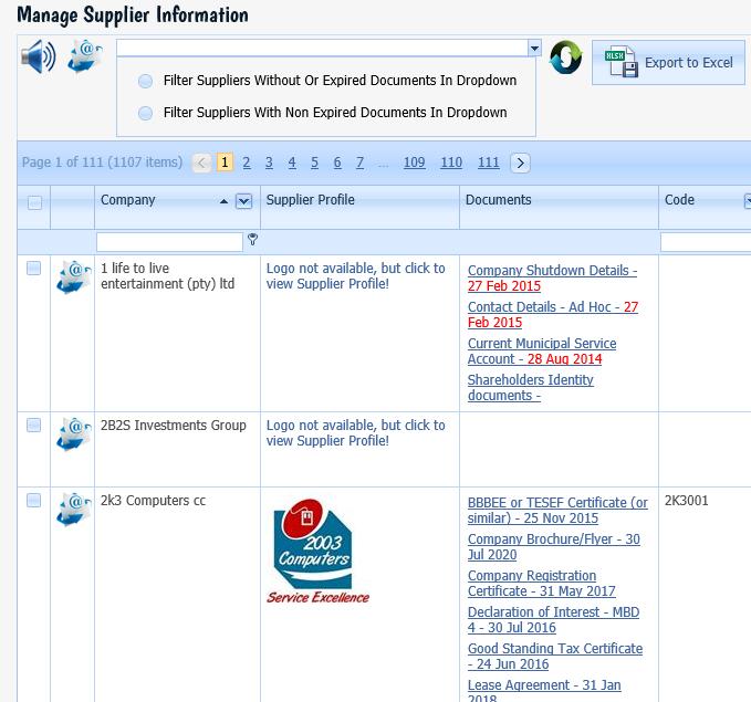 Managing Supplier Information on www.webportunities.