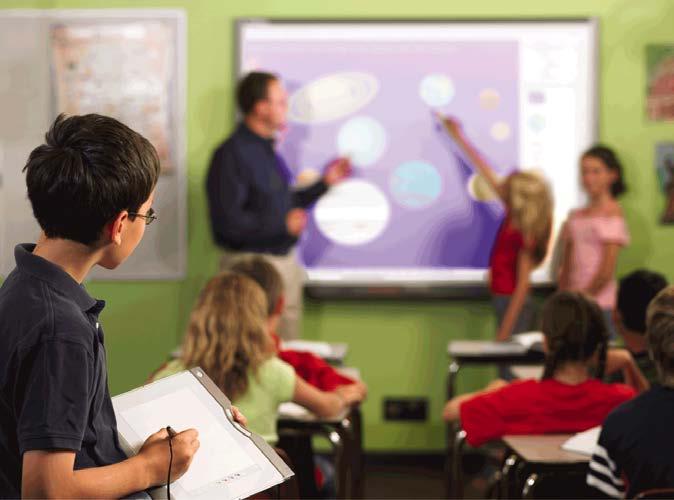 Other Output Devices An interactive whiteboard is a touch-sensitive device, resembling a dry-erase board,