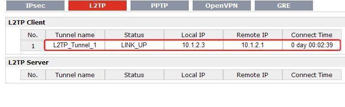 3. Enable L2TP client Configuration->L2TP ->L2TP Client Then click Apply->Save- >Reboot.