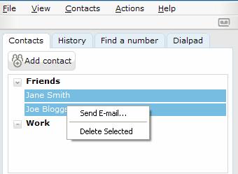 Emailing Contacts When creating a contact you are given the option to add an email address.