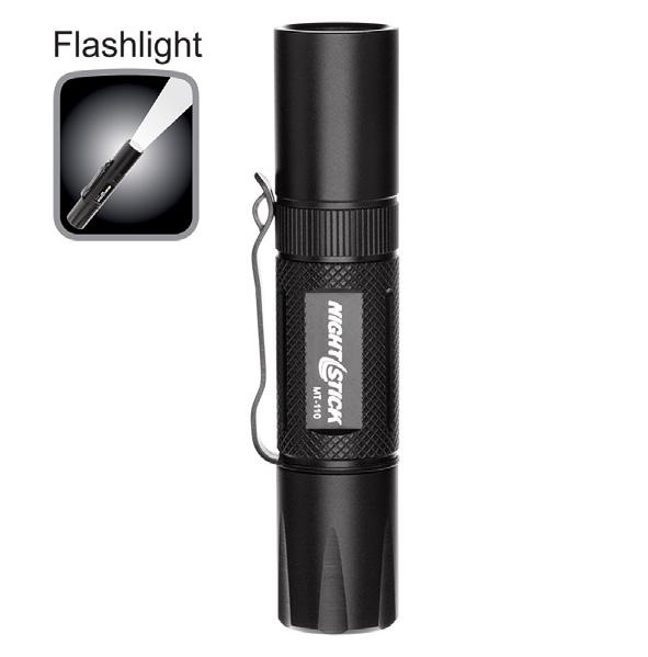 SAFETY NIGHTSTICK MINI-TAC Aluminium Flashlight Black 1AA Product Code: MT-110 CREE LED technology 50,000+ hours LED Momentary or constant-on flashlight Sharp