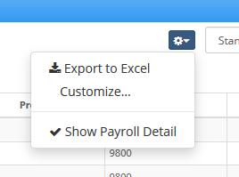 Here, you can export the retrieved data to Excel, customize your columns, or show/hide payroll detail. Favorites and customizations Favorites Do you like this search and want to save it?