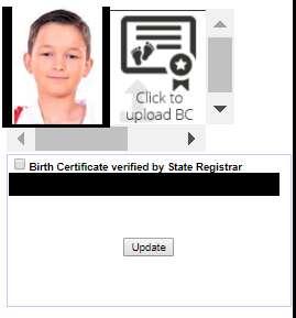 Players without a (B) icon, do not have a birth certificate on file.