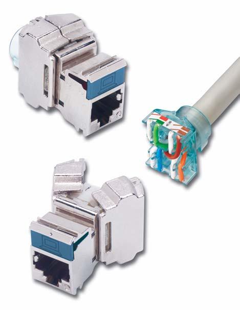 10G 6A F/UTP Connector Features Fully screened Easy identification Rear