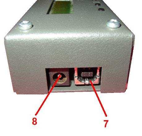 indicator 6) Display 7) USB Port 8) Auxiliary power supply 9) OBD port