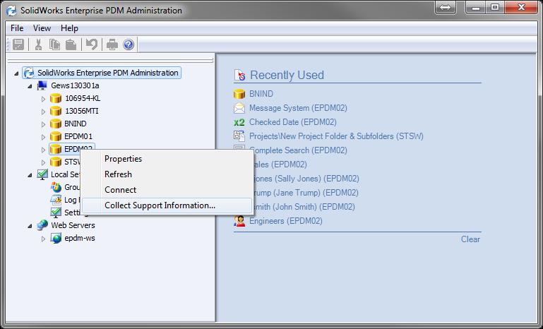 Enterprise PDM - Collecting Support Information Enterprise PDM Information Enterprise PDM is a powerful system that is well designed to manage your product data.