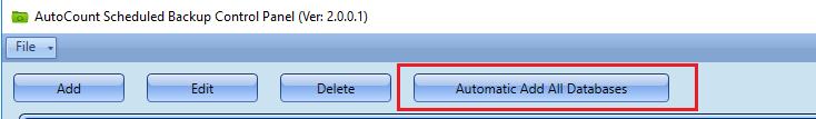 AutoCount Scheduled Backup Setting System also capable on adding