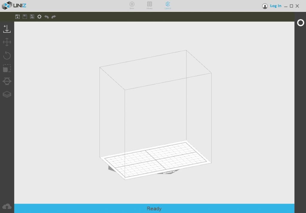 Set Up Your Print Overview Open Uniz Desktop and click Control Bu on to show the 3D model viewer.