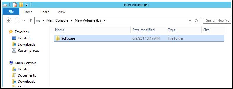 "Software" Folder Copy data to iscsi-based drive Navigate to the new