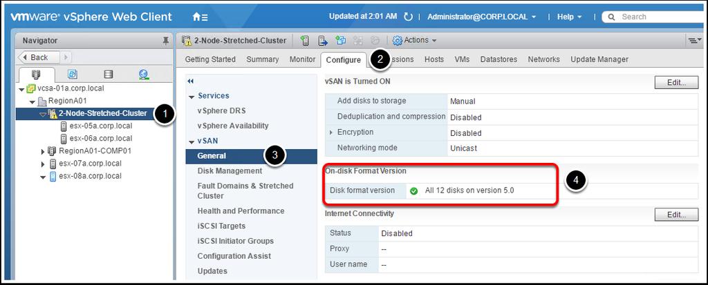 vsan Cluster Created Lets now verify that we have created the