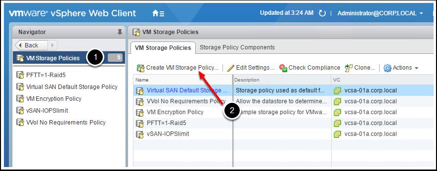 From the Home page of the vsphere Web Client 2.