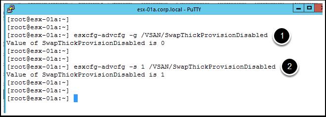 New Sparse VM Swap Object Open a putty session to the ESXi host that the PFTT=1-Raid5 VM is registered on.