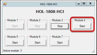 Module 4 Start Click the Module 4 Start button This Startup Routine can take a
