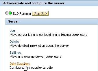 Choose Configuration Management Infrastructure SLD Data Supplier Configuration - Choose Collect and Send Data.