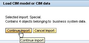 Import. Result: Your Business System will be shown in the list again.