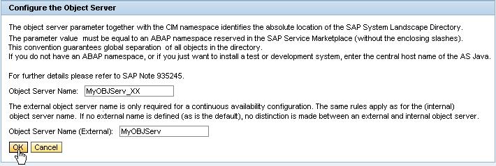 Note: Different internal Object Server names for both SLDs are required. As of SAP NetWeaver 7.