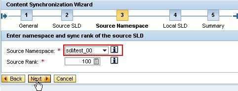 Make rank settings: - Select a namespace, e.g. sld/test_00 (mostly it will be sld/active).