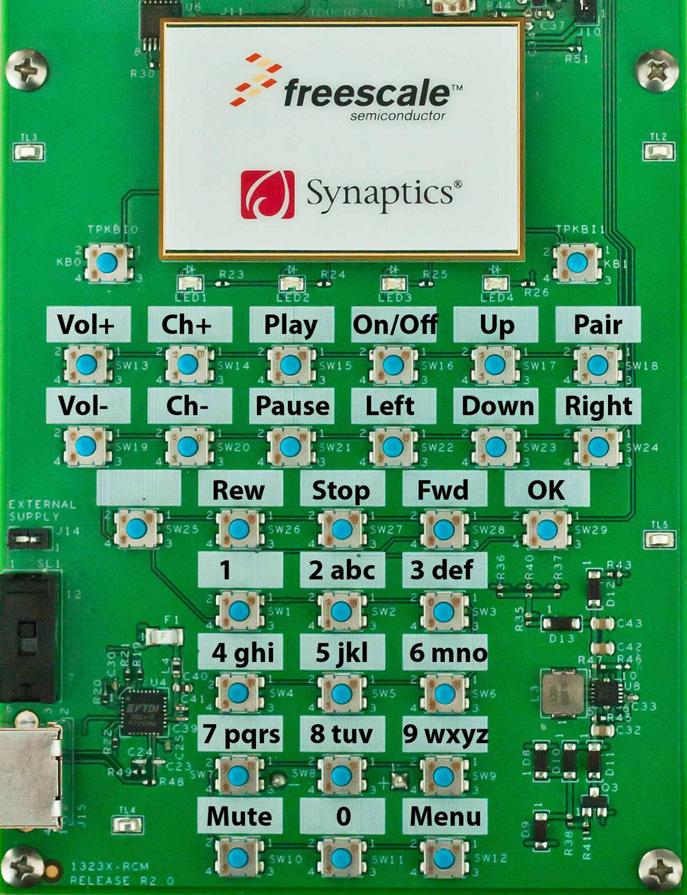 11.The mapping between 1323x-RCM board buttons and remote control functionality is