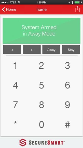 USING THE APPLICATION SECURITY SYSTEM KEYPAD This is where you will be able to access