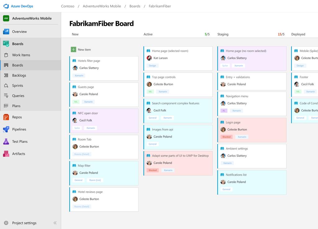 Azure Boards Track work with Kanban boards, backlogs, team dashboards, and custom reporting Connected from idea to release Track all your ideas at every development stage and keep your team aligned
