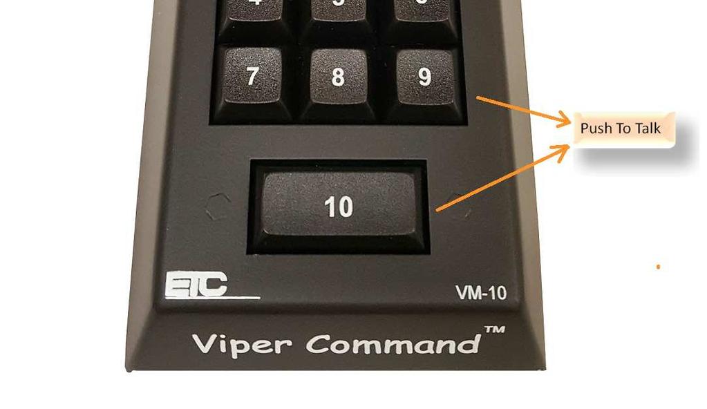 Push to Talk: When this button is pressed the VM-10 sends a hotkey sequence to the operating system.