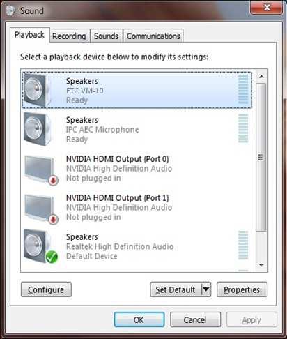 Windows 7 Audio Device Hardware Configuration Click on the Sounds icon located in the Control Panel (Figure 1) or right click the