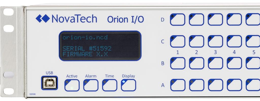 8 novatech Orion I/O Orion I/O incorporates a unique capacitive touchfront display interface with the same Cyber Security features, software options, and configuration as every other Orion.