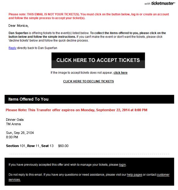 Accepting Tickets Below goes through the process of accepting tickets