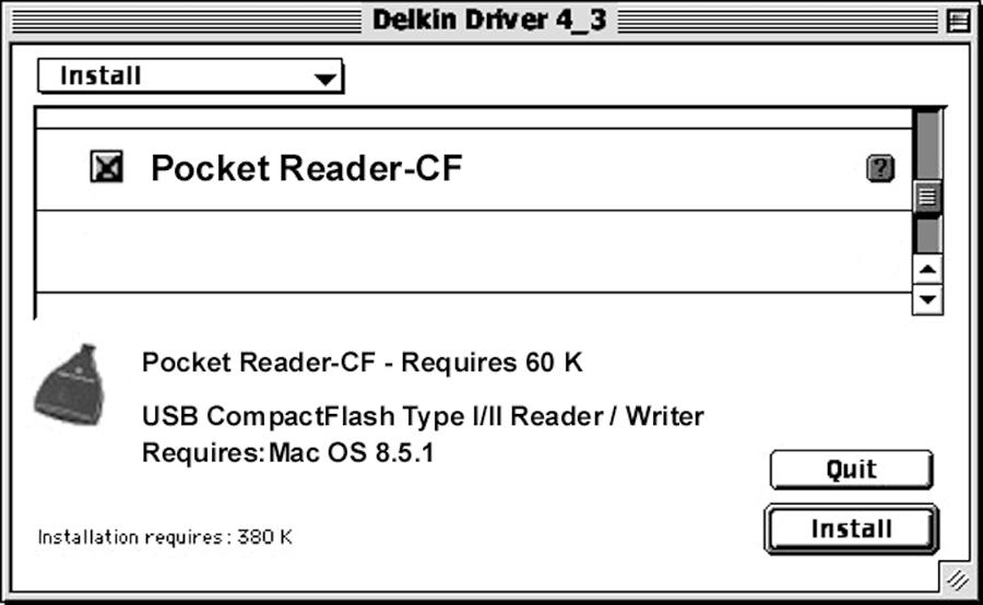 If your version is lower (older) than these, you will need to upgrade to Windows 98 for your computer to recognize the efilm Pocket Reader-CF. Driver Installation Procedure 1.