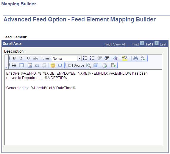 Creating and Using Query Feeds Chapter 6 Creating Entry Templates in the Rich Text Editor These feed entry elements present the rich text editor, where you can enter HTML, rich text, and bind
